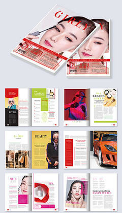 AI画册排版设计模板 智能化美学与素材资源一站式获取